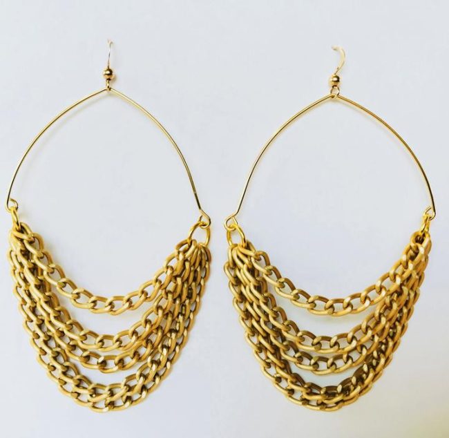 Boho Gold Hoop Earrings - Image 3